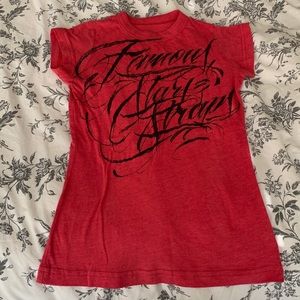 Famous Stars & Straps Red Short Sleeve Shirt
